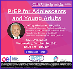 PrEP Aware Week Programming:  PrEP for Adolescents and Young Adults